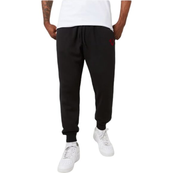 True Religion 2 Piece Fleece Sweatsuit Tracksuit Hoodie Joggers Red Velvet NEW - Picture 3 of 11